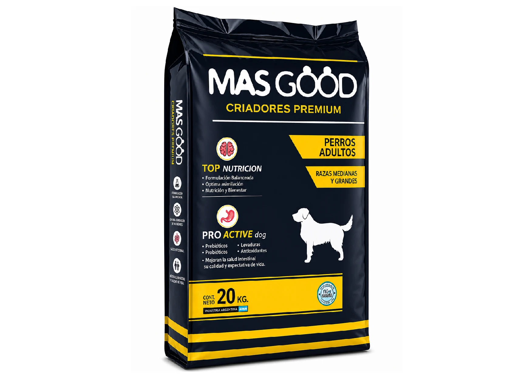 MASGOOD Criadores Adultos Med. y Gra. 20kg.