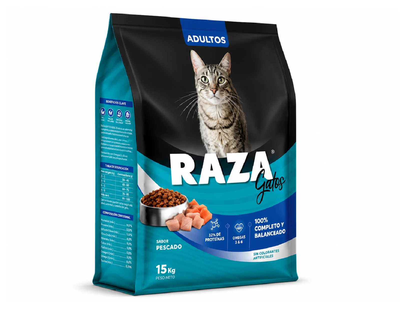RAZA Adultos Pescado 15kg.