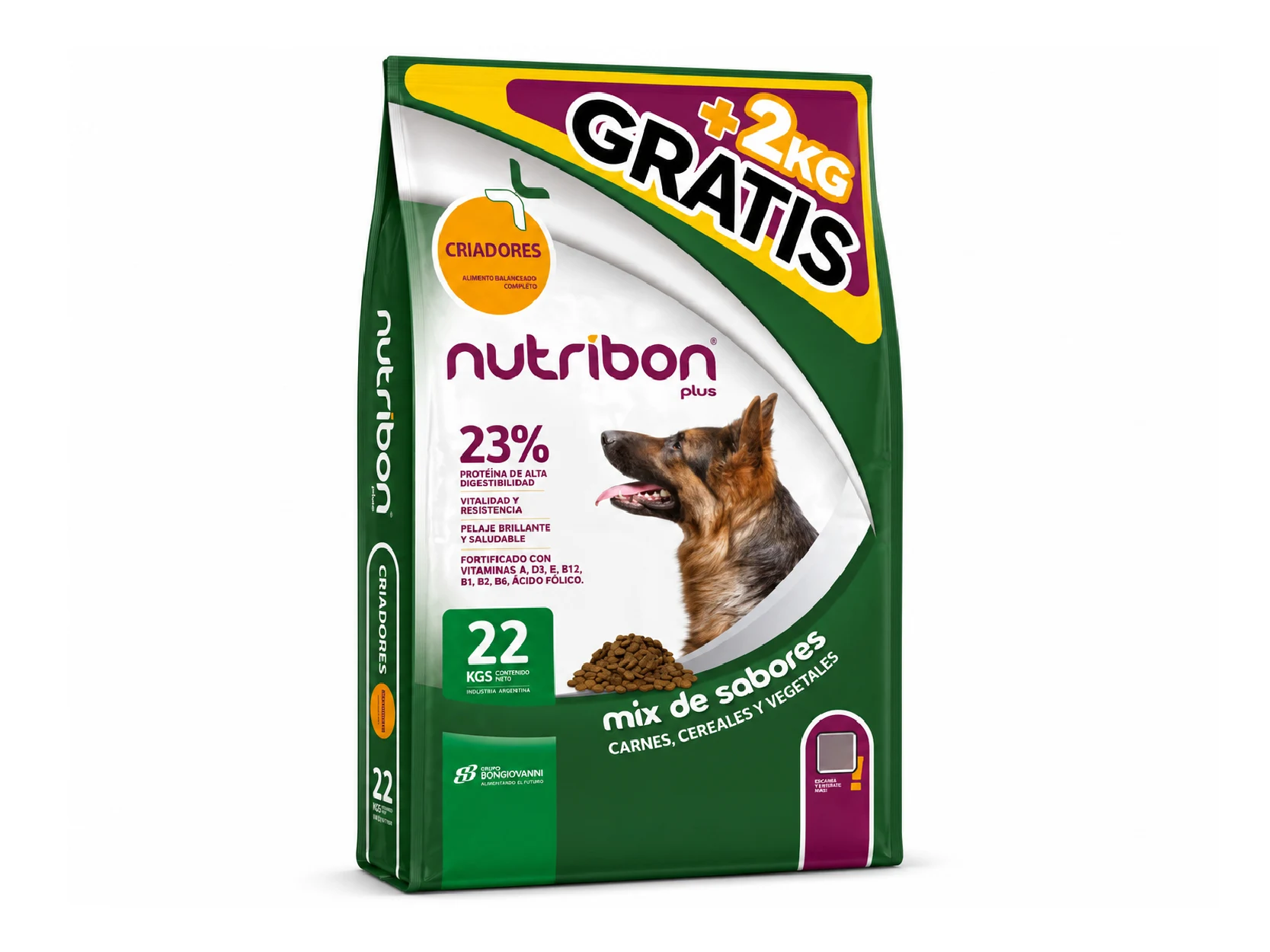 NUTRIBON CRIADORES Adultos Mix Sabores 20+2kg.