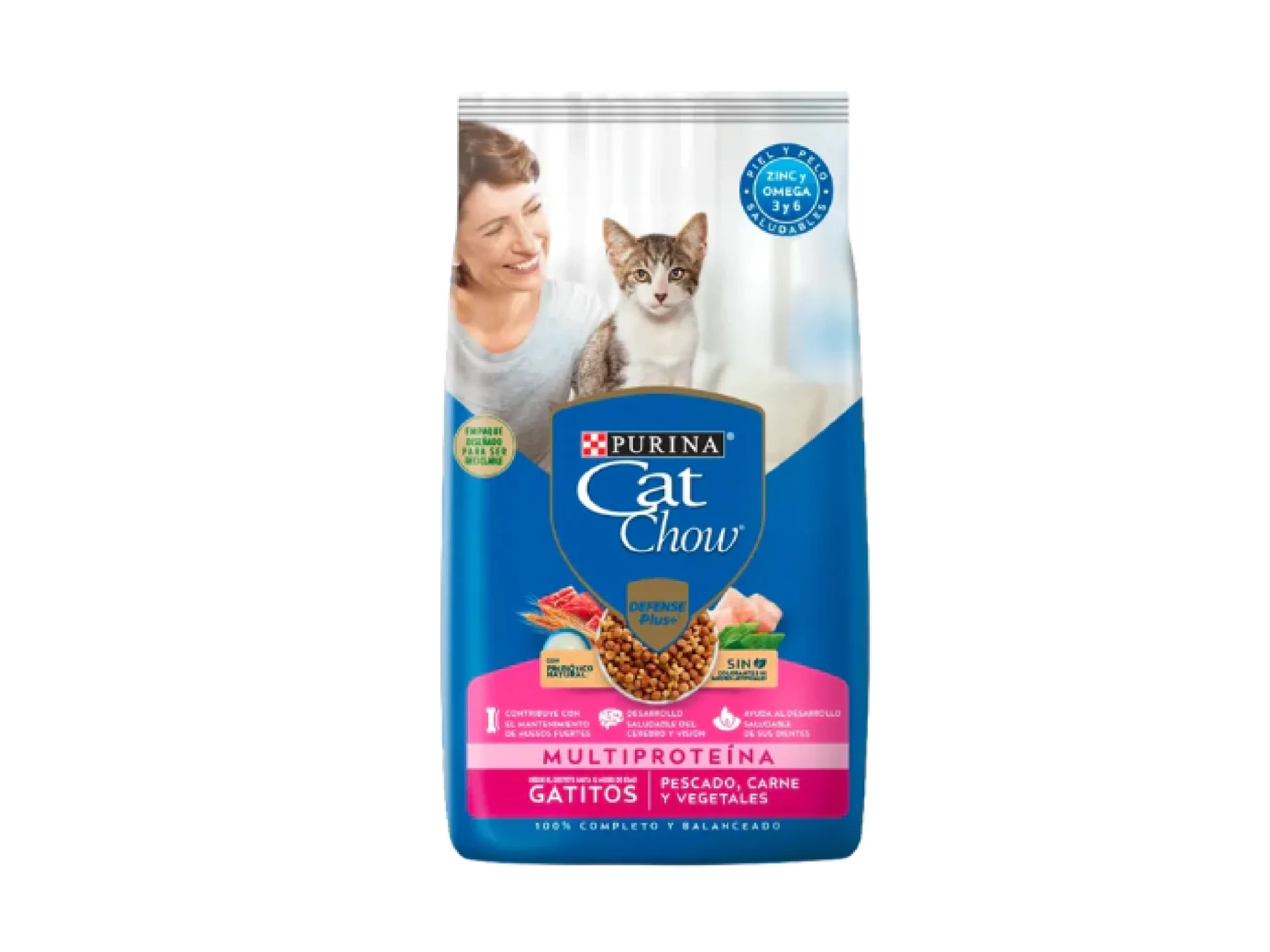 CAT CHOW Gatitos Pesc, Carne y Leche 1kg.