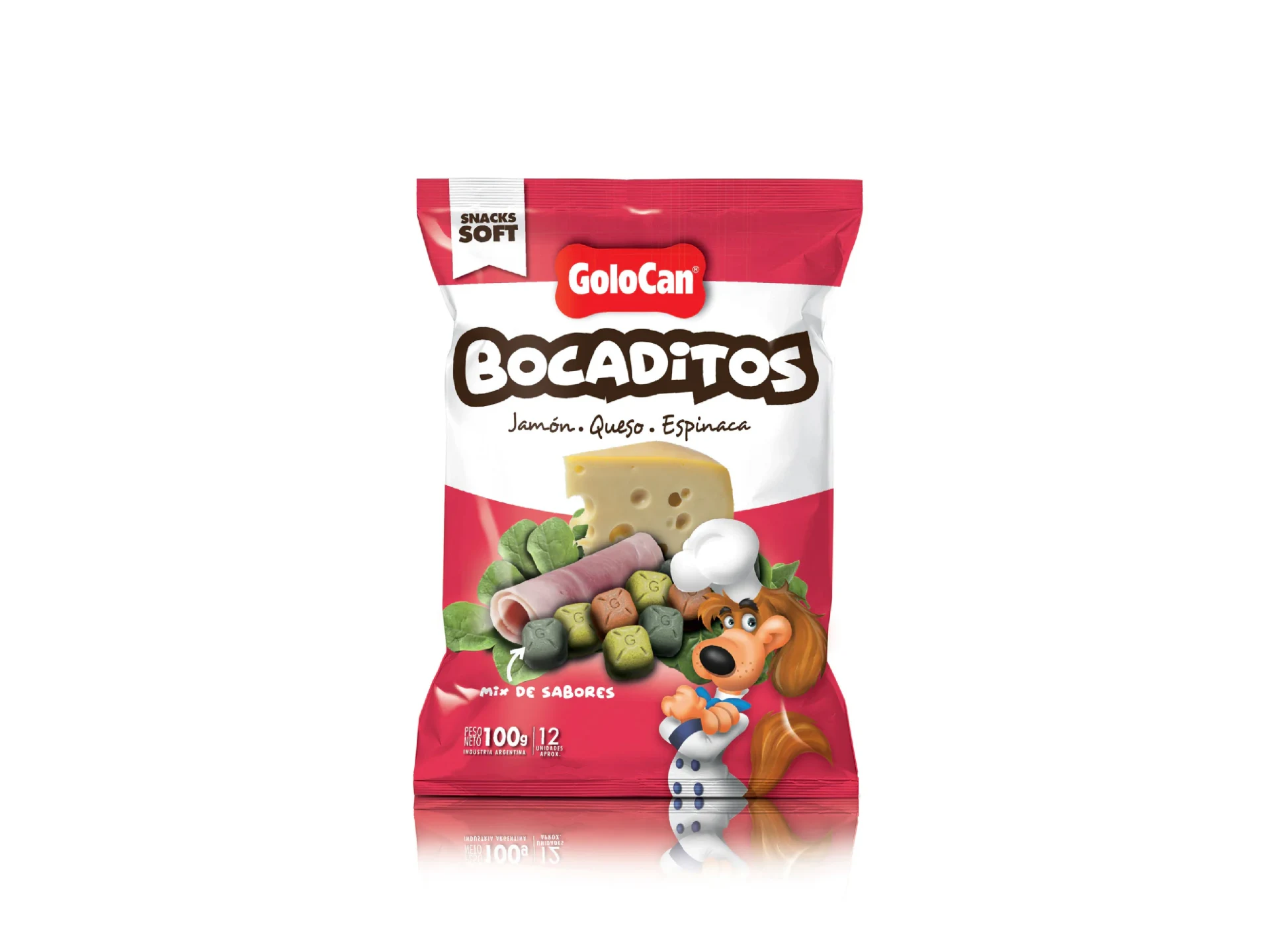 GOLOCAN Bocaditos Jam. Queso y Espinaca 100gr.