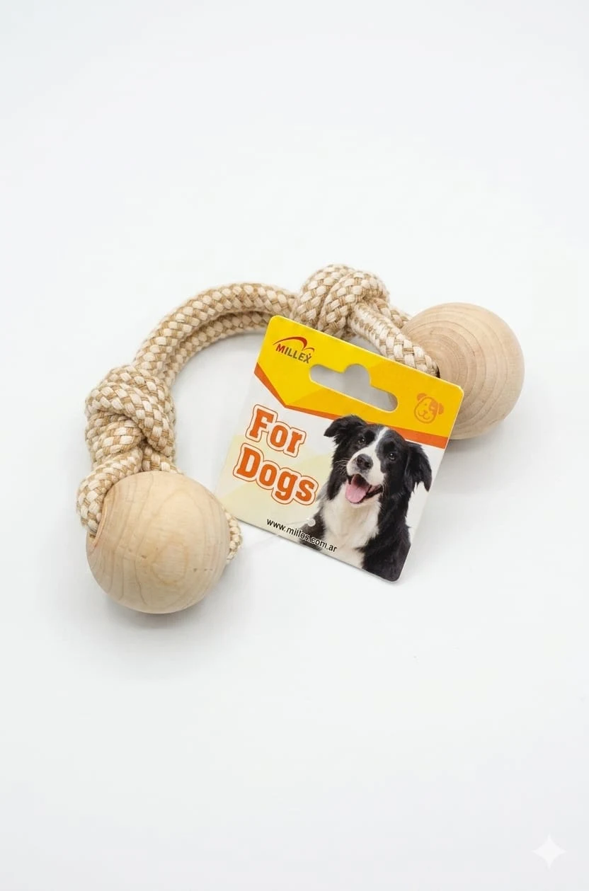 Hueso Algodón con Pelota de Madera