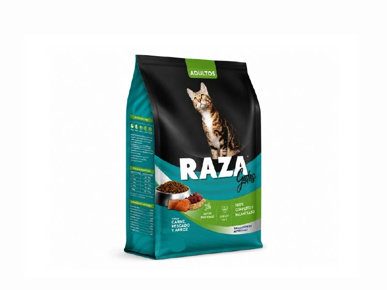 RAZA Adulto Carne, Arroz y Pescado 10kg.