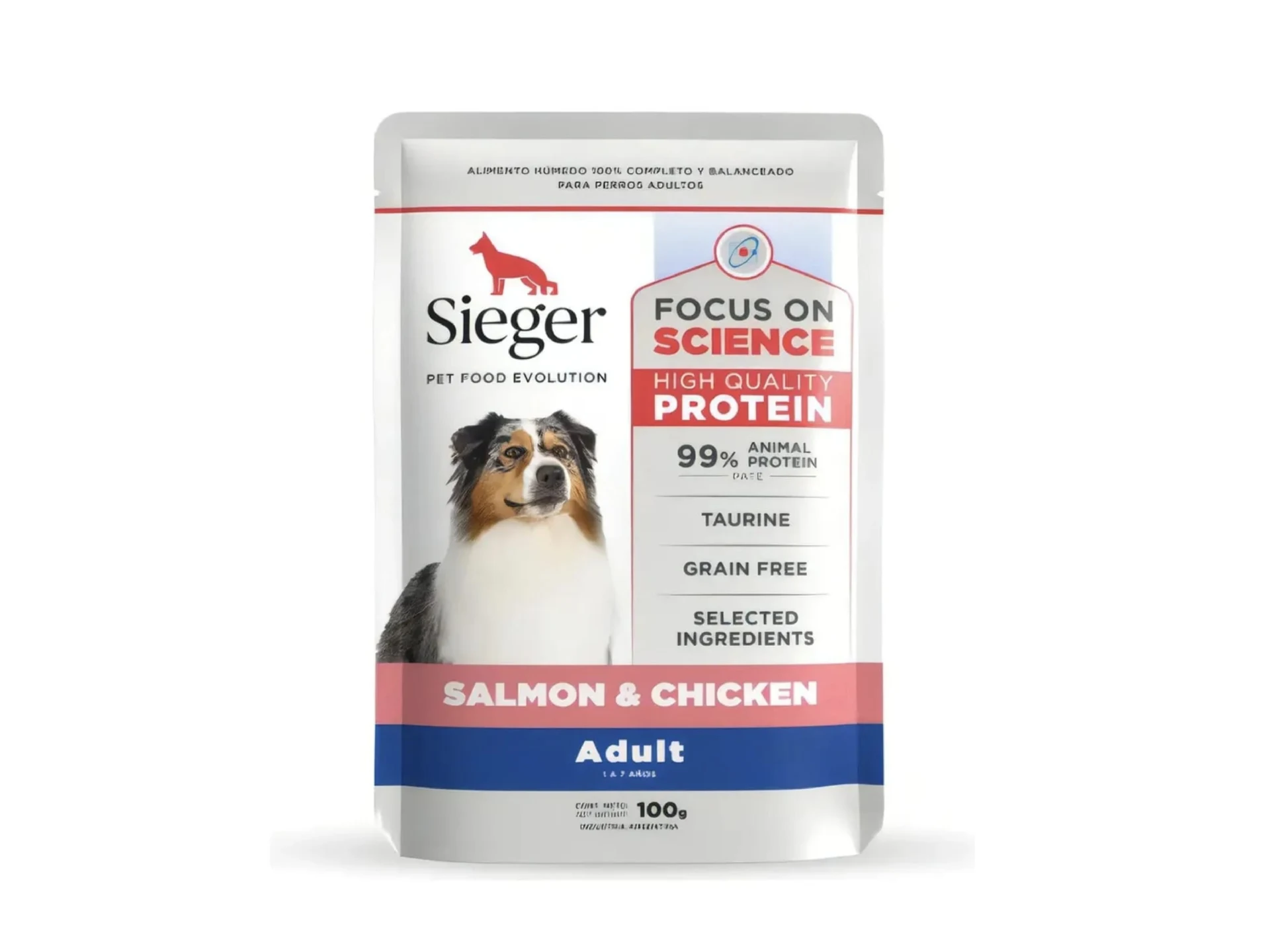 SIEGER Humedo Adulto Salmón Y Pollo 100gr.