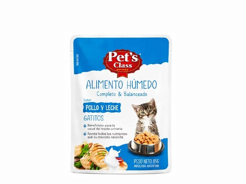 PET´S CLASS Húmedo Gatito Pollo y Leche 85gr.