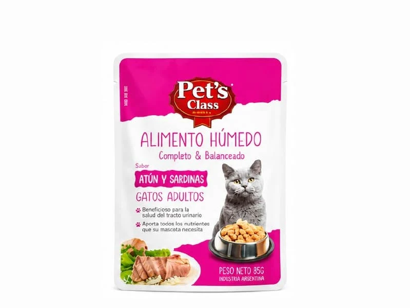 PET´S CLASS Húmedo Adulto Atún y Sard. 85gr.