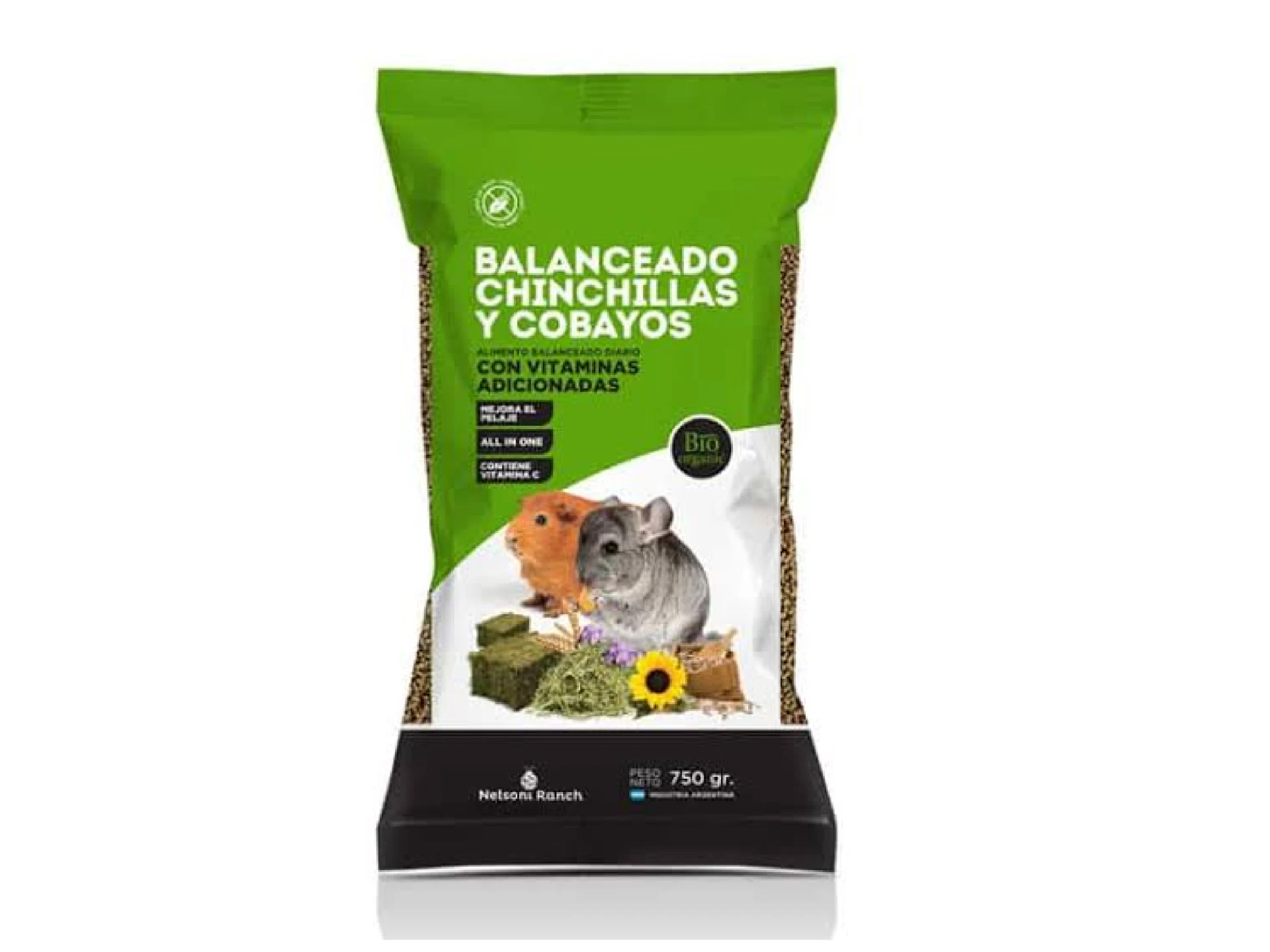 Balanceado Chinchilla y Cobayo N. Ranch 750g.