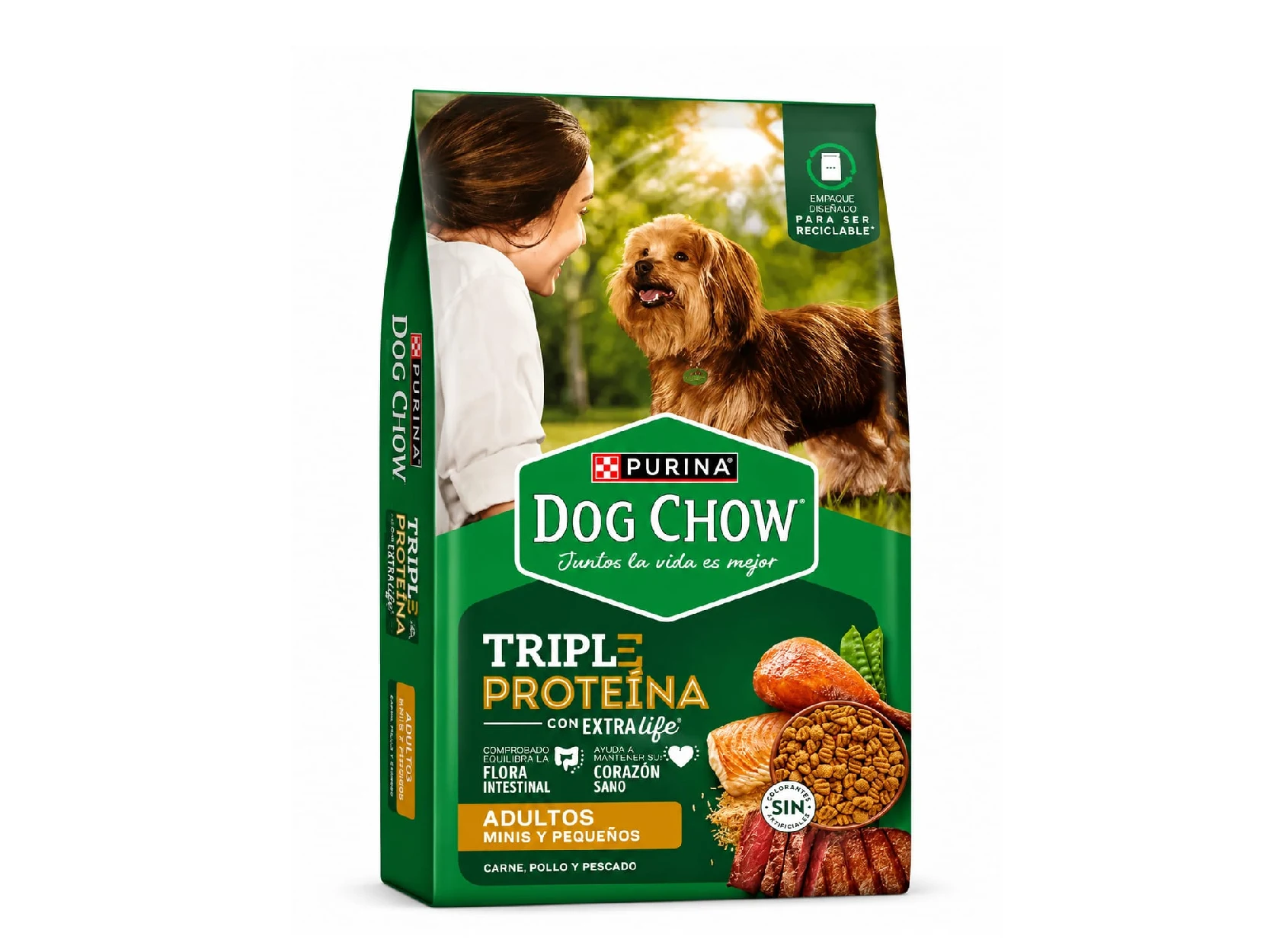 DOG CHOW Triple Proteína Mini & Small 3kg.
