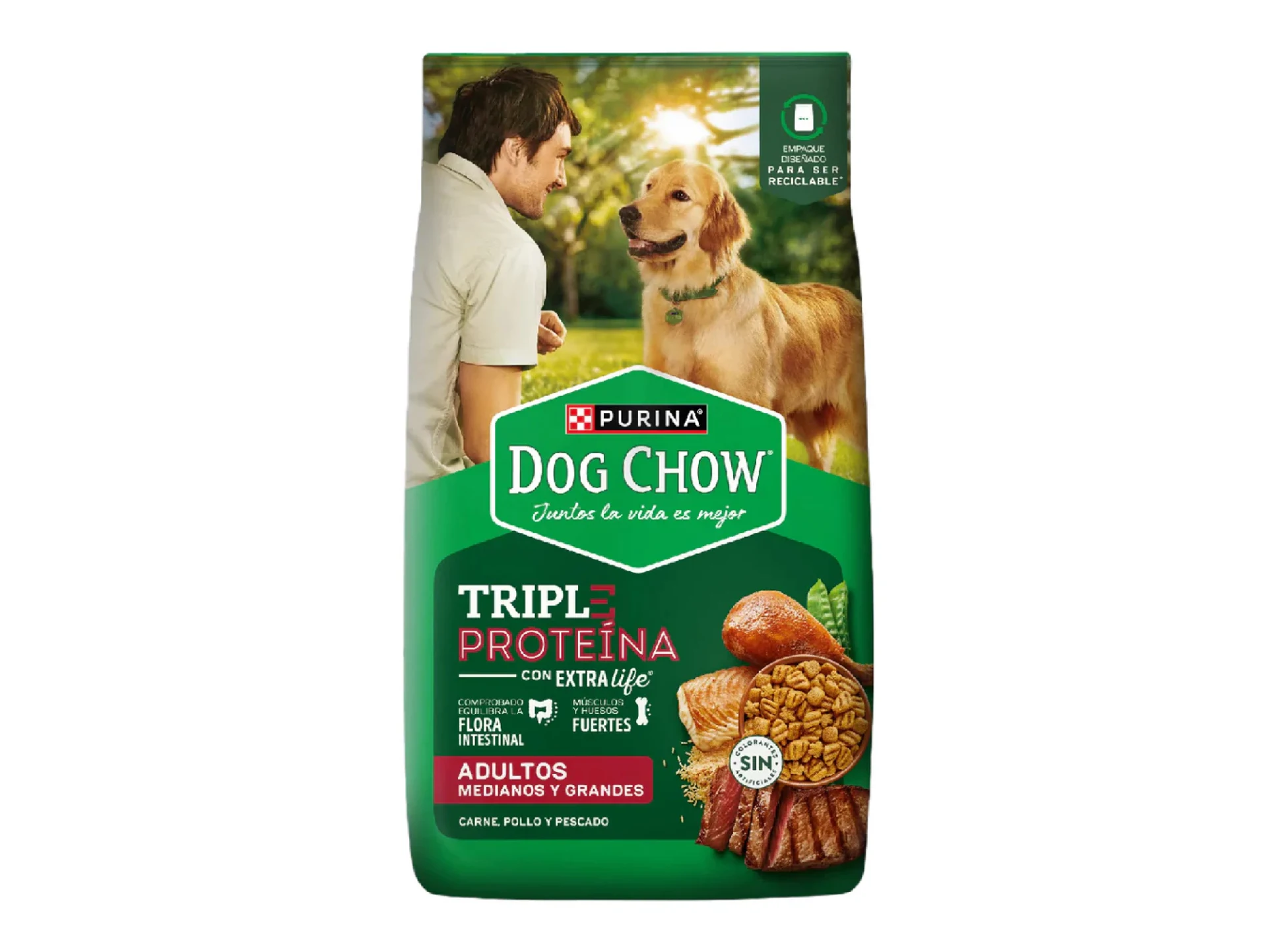 DOG CHOW Triple Proteína Medium & Large 3kg.