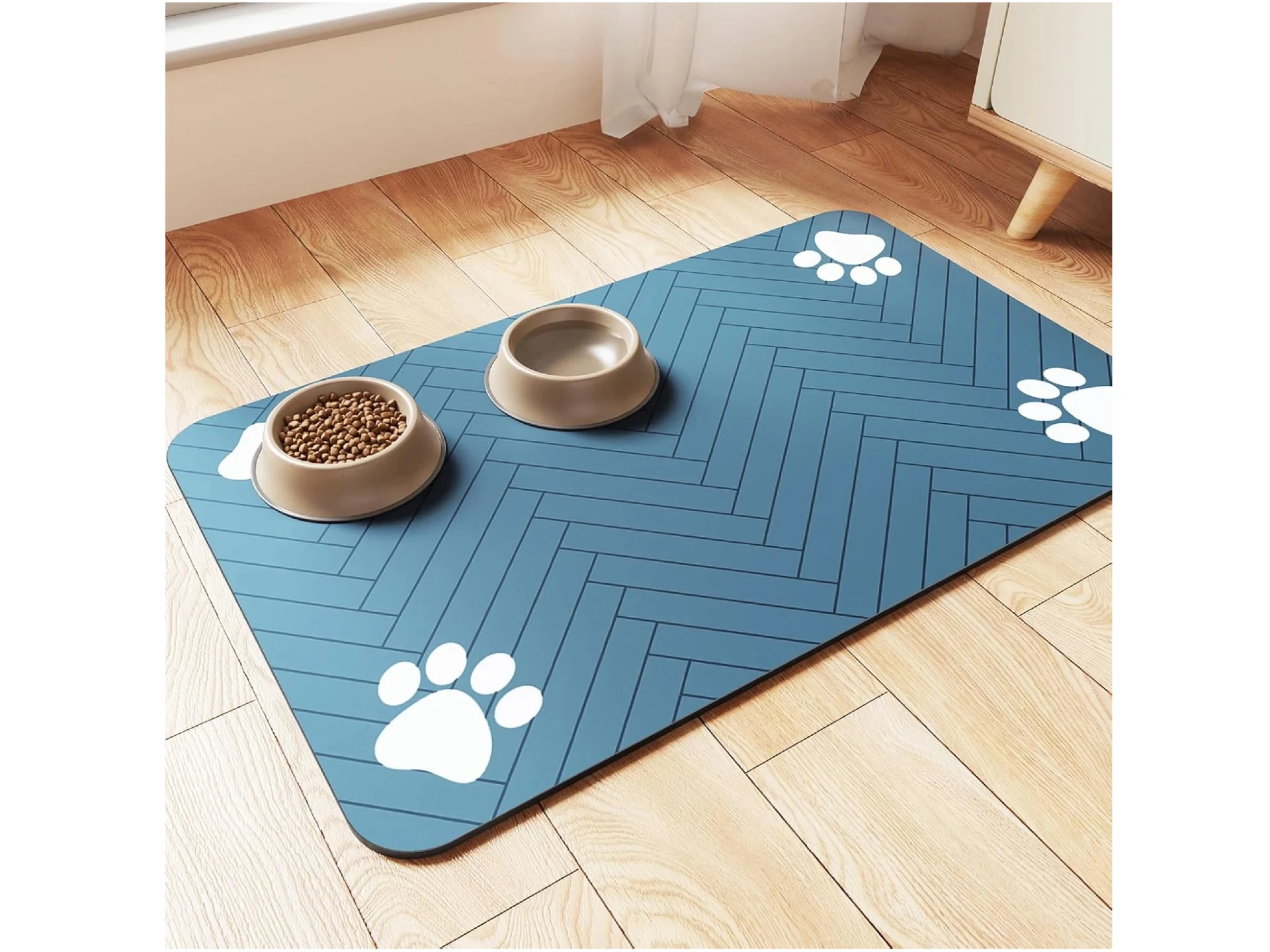 Alfombra De Alimentación 40x30cm Azul