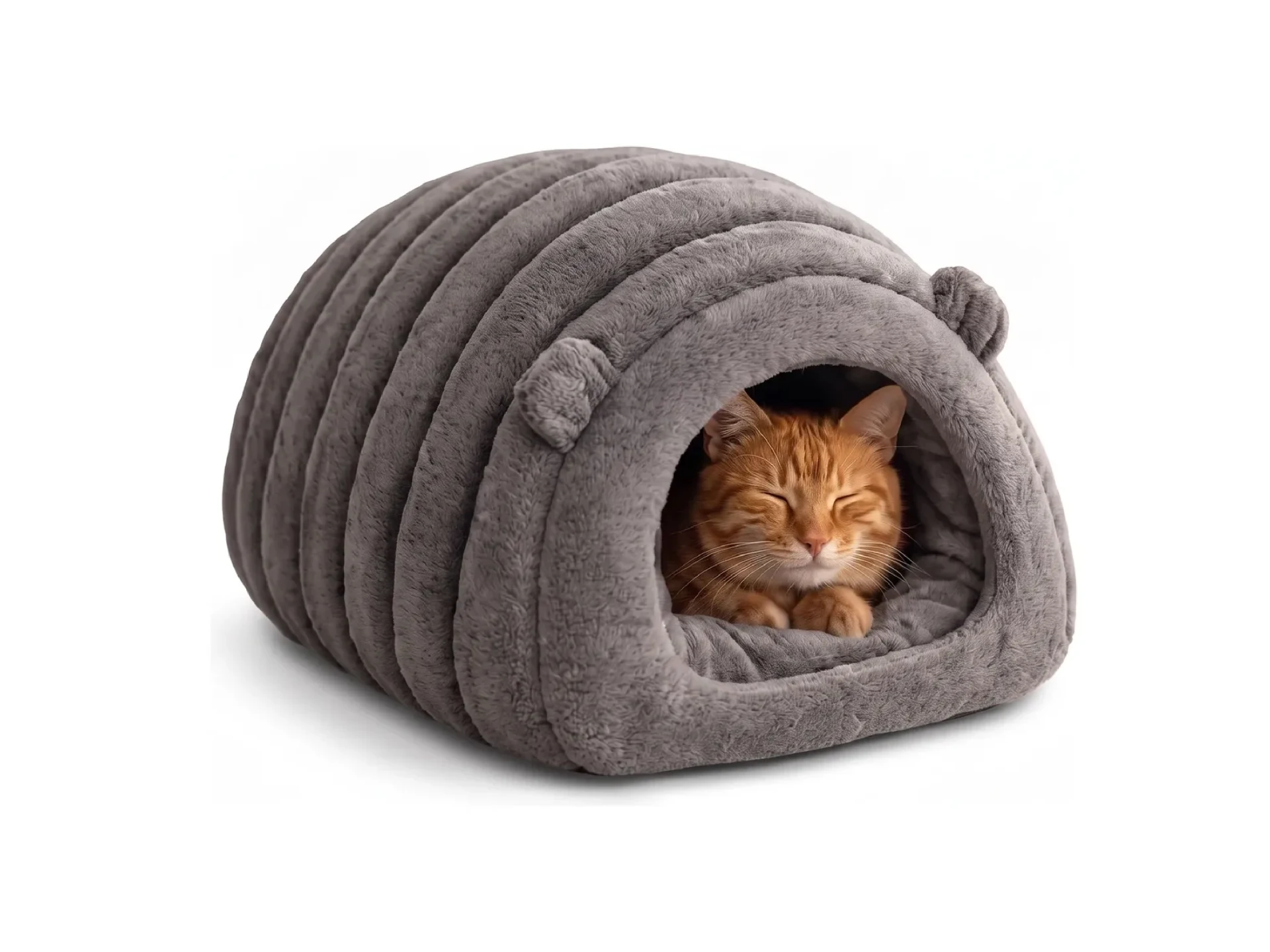 Cama Cucha Oruga BEEPAW Gris Small.