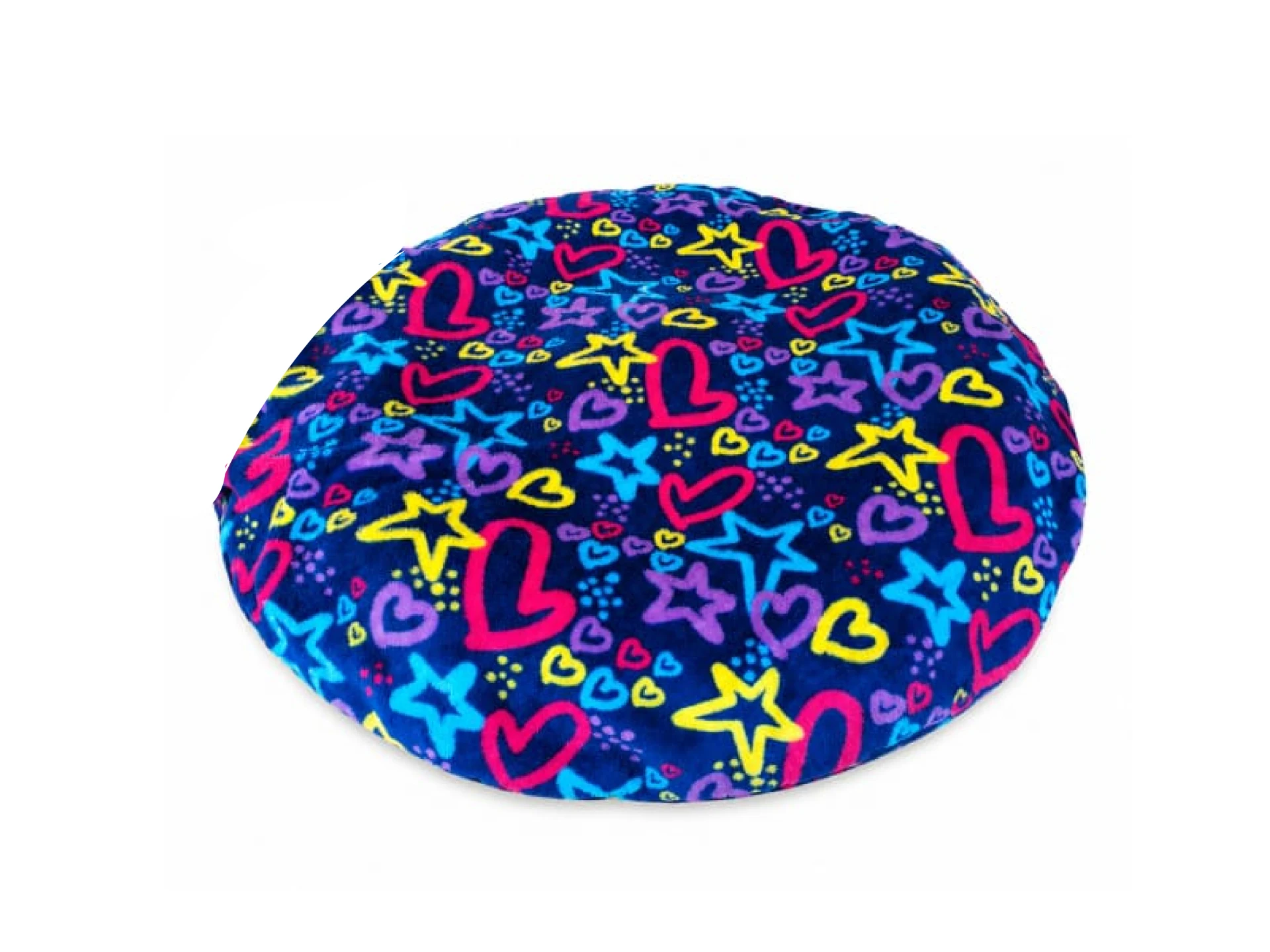 Cama Circular Funda Corazones/Estrellas  60 cm.