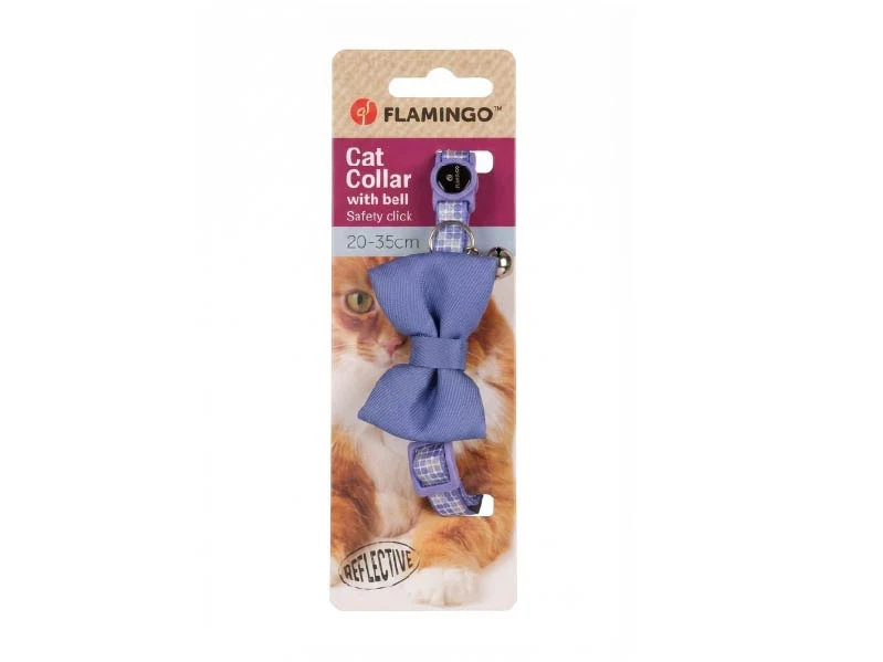 Collar Reflectivo con Lazo Celeste
