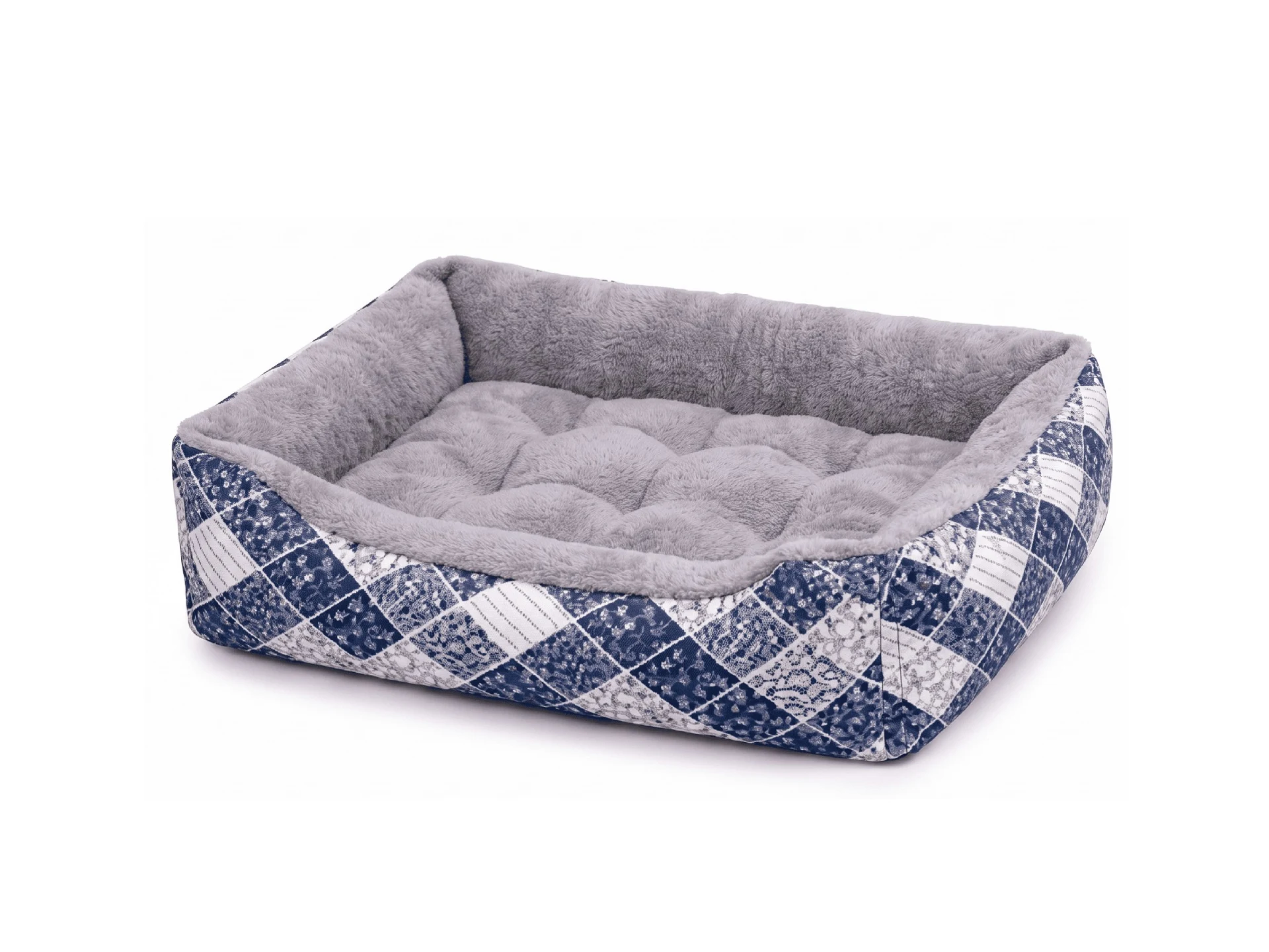 Cama Cuadrada BEEPAW Rayas azules