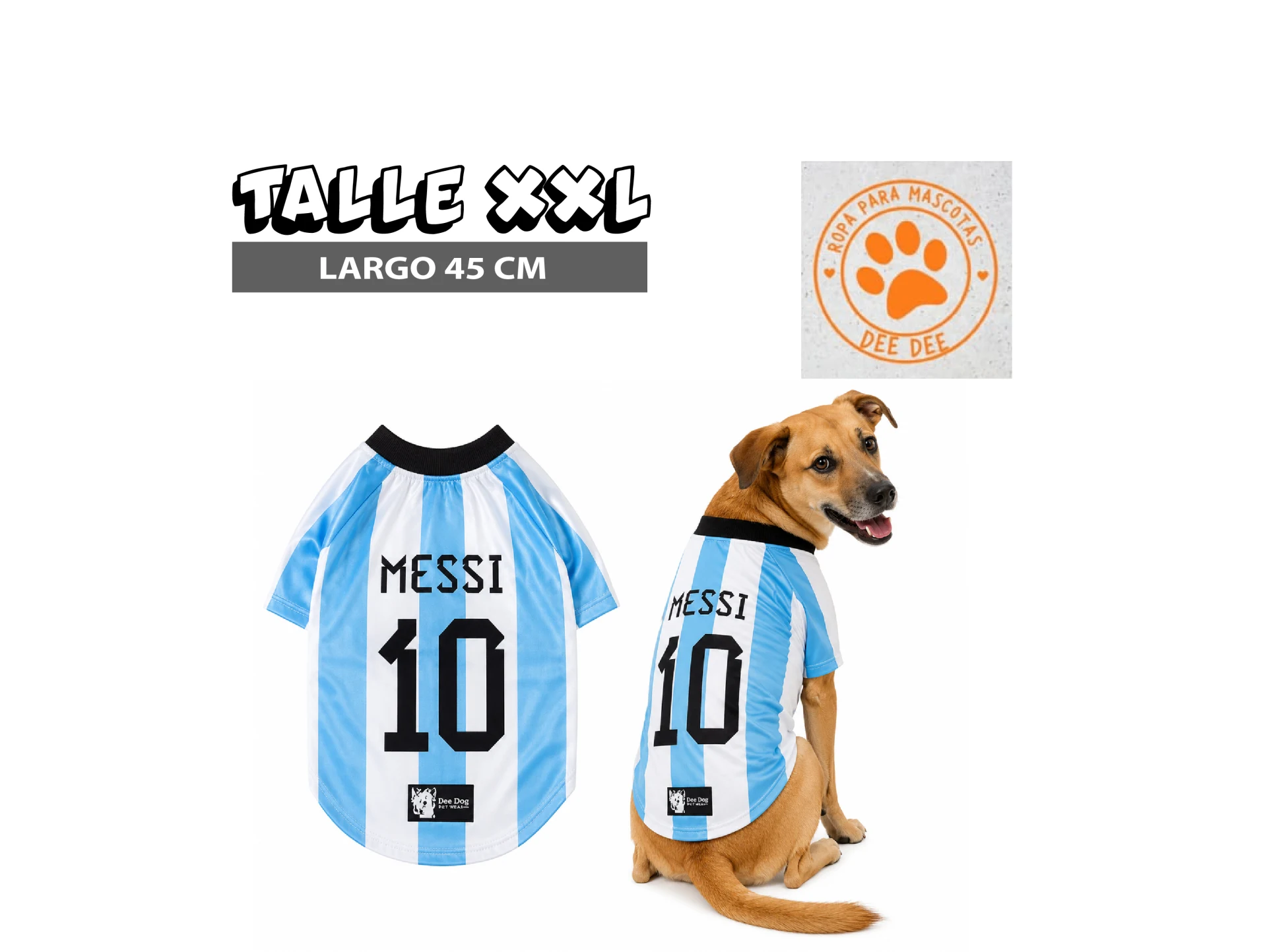 Camiseta Argentina con Mangas DEE DEE Talle XXL