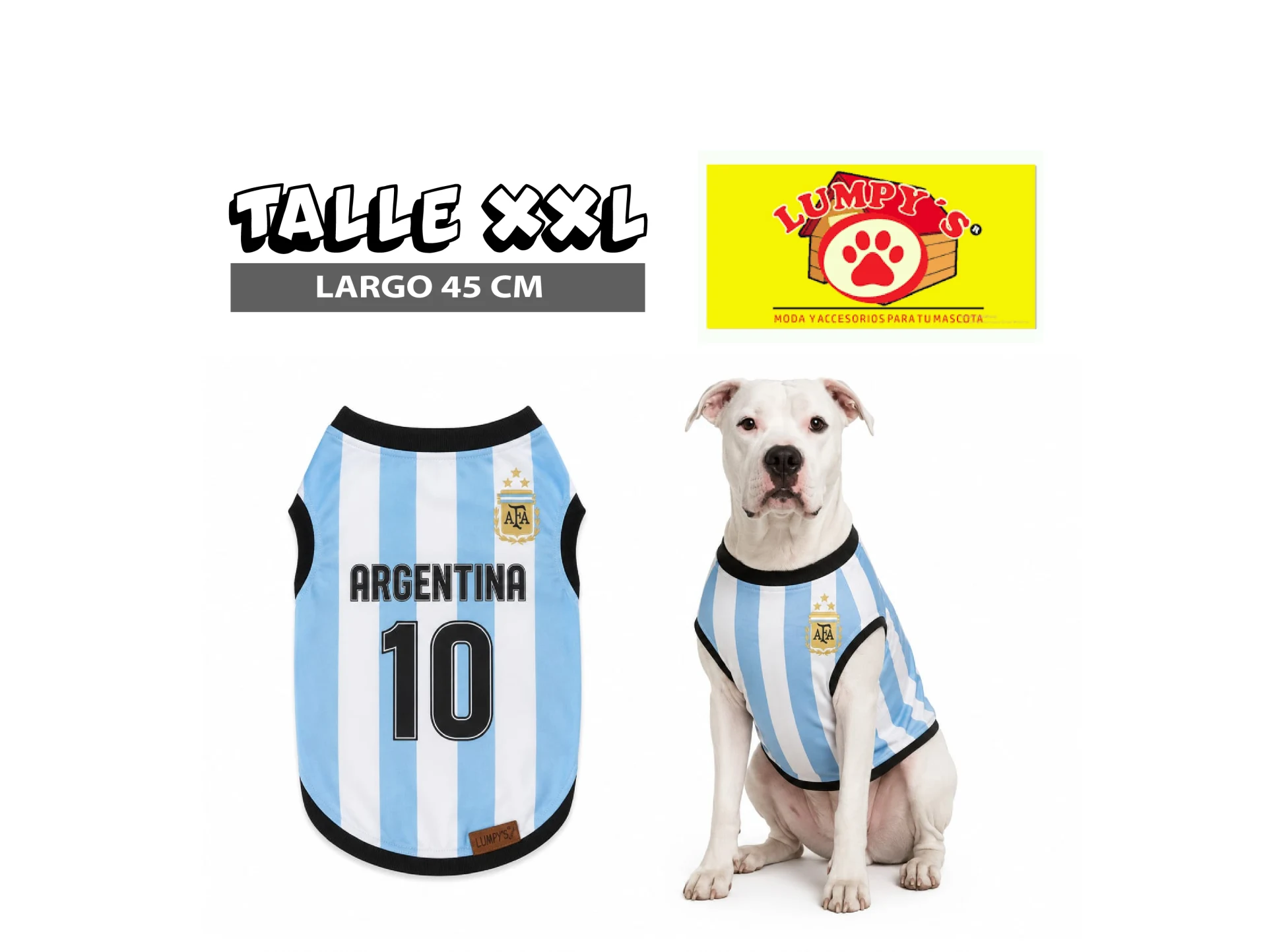 Camiseta Argentina, sin mangas LUMPY´S Talle XXL