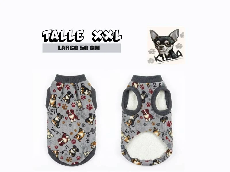 Polar Soft, sin Mangas Corderito KILLA Talle XXL