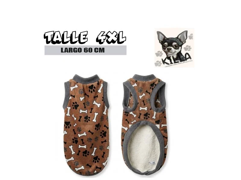 Polar Soft, sin Mangas Corderito KILLA Talle 4XL