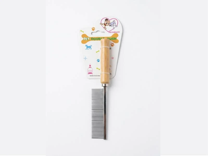 Peine Simple Mango Madera PETBRUSH. Patitas que Aman