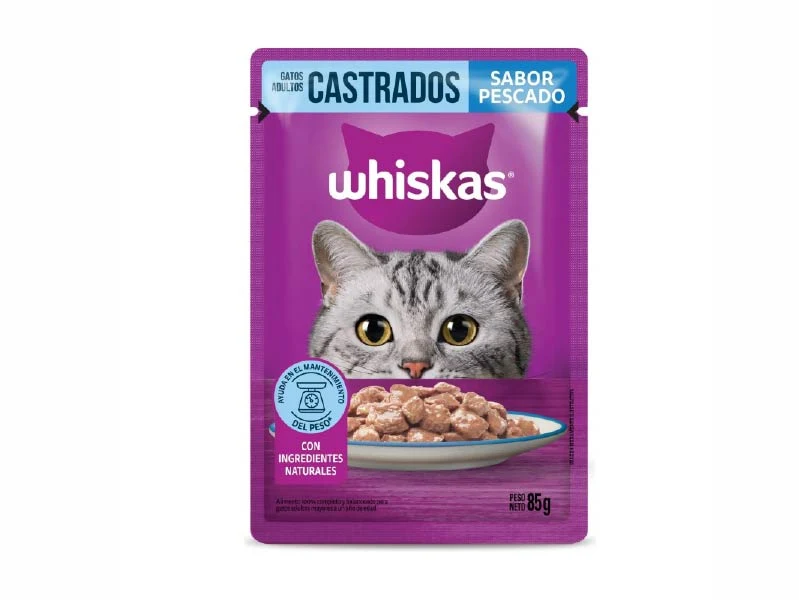 WHISKAS Castrados Pouch Pescado 85gr.. Patitas que Aman