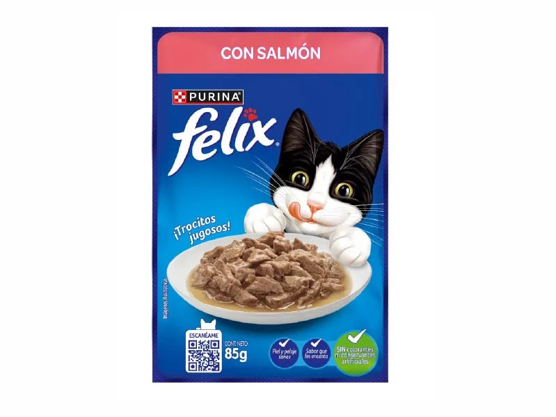 FELIX Alimento Húmedo Sabor Salmón x 85gr.. Patitas que Aman