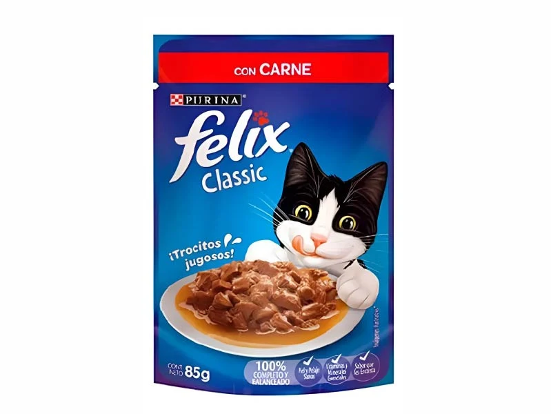 FELIX Alimento Húmedo Sabor Carne x 85gr.. Patitas que Aman