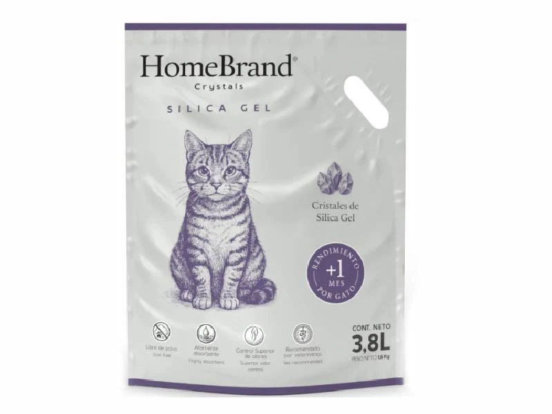 Piedras Sanitarias Silica Gel HOME BRAND 3.8 L. Patitas que Aman